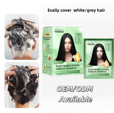 Purestyle OEM Hair Dye Shampoo Raw Material  Plant Bubble Dye Shampoo Raw Material  Gray Coverage