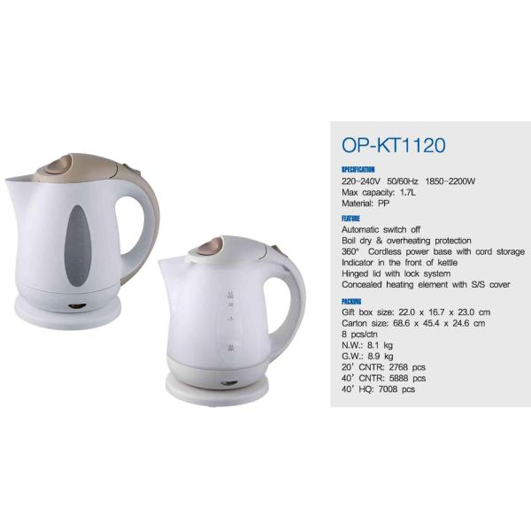 Auto Shut-off Electric Water Kettle with Fast Heating Speed and Electric Power Source