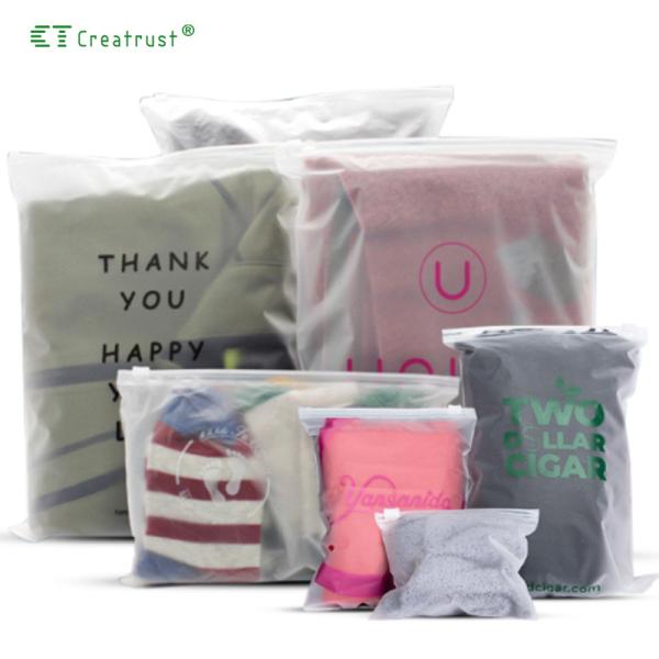 CTCX Custom Eco Friendly Frosted Clear Pe Zip Lock Bags Ziplock Packaging Bag Ziplock Bag Logo