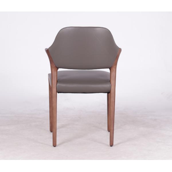 Restaurant Solid Wood Dining Chair Creative Soft Backrests Cow Corner Shape Armrests