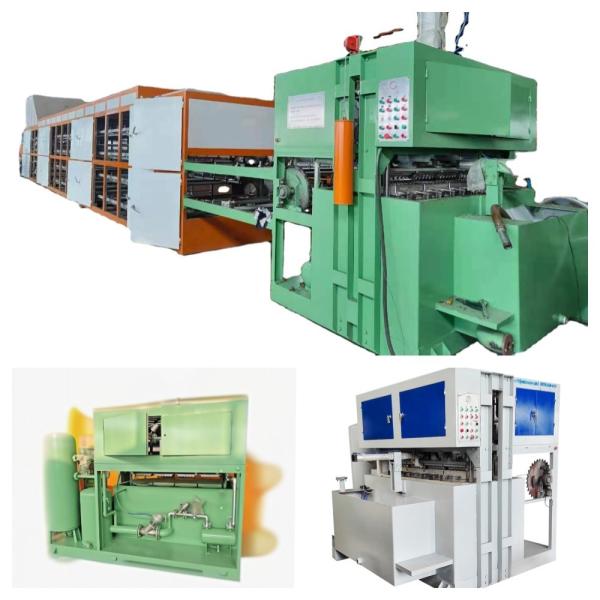 Customized Molds Paper Pulp Molding Machine, Paper Egg Tray Machine Metal Drying Oven With PLC Control