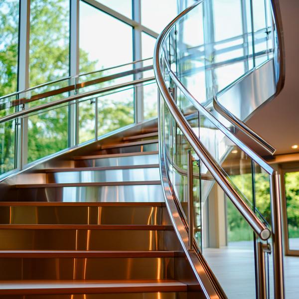 Solid Stainless Steel Handrails with 6mm Side Steel Thickness for Glass Railings