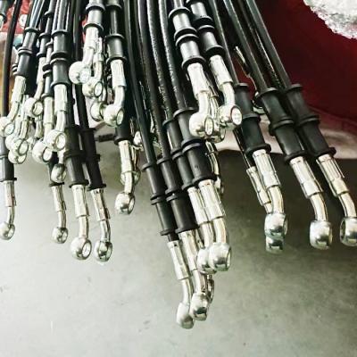 PTFE Brake Hose Assembly An3 3AN 1/8 Banjo Hose Ends 25 Colours
