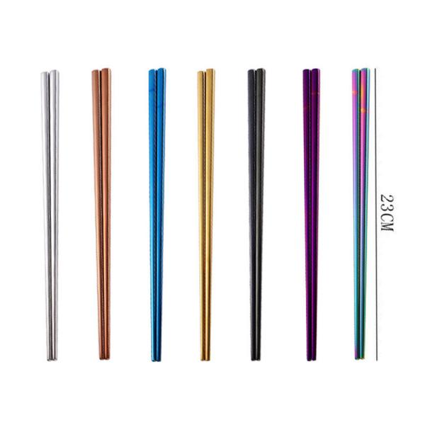 Japanese / Korean Stainless Steel Chopsticks ,High End Reusable Metal Chopsticks