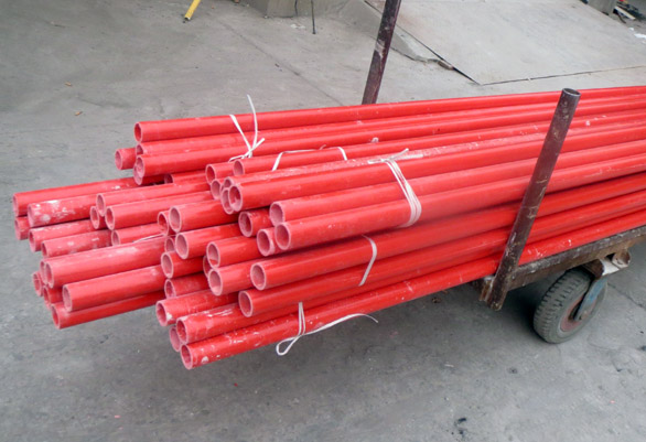 Yellow GRP Handrail Fittings Elbow Tee Cross Angle Tube Connector for Handrail System