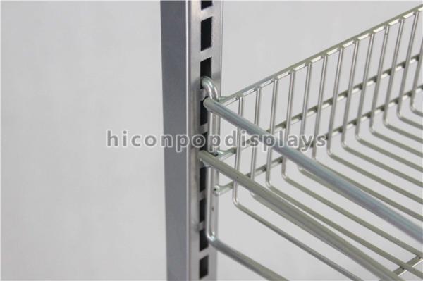 Freestanding Powdered Silver Water Bottle Display Stand In 3 Tier For Purified Water