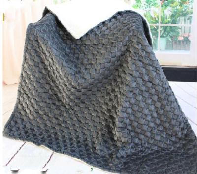 Micro Plush Quilted Winter Warm Soft Quilt Blanket With Polar Fleece Backing