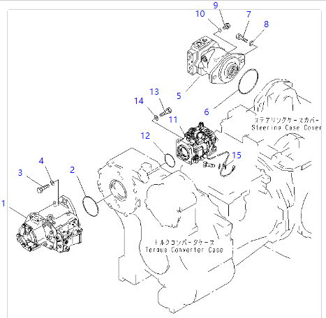 708-1L-00320 7081L00320 Комплект уплотнения главного насоса для бульдозера Komatsu Гидравлический насос D65EX-15