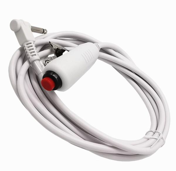 Custom 6.35 Single Button Switch Line Emergency Call Button Nurse Call Cable with Clip for Nurse Station Nurse Call System