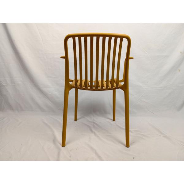Retro Plastic Patio Dining Chairs Stackable Bistro Armchair High Back