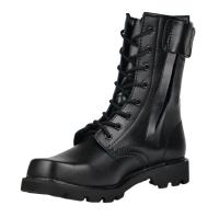 Des bottes militaires en cuir noir et durables