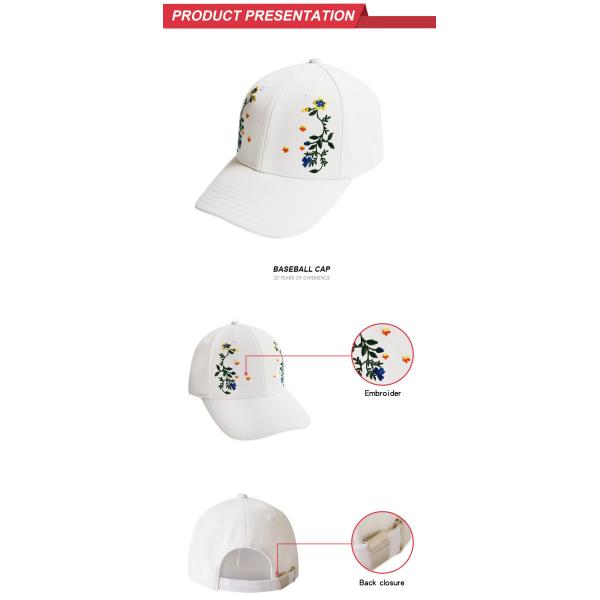 Цветок бейсбольных кепок дам лета милый вышитый сделал по образцу размер см 56~60