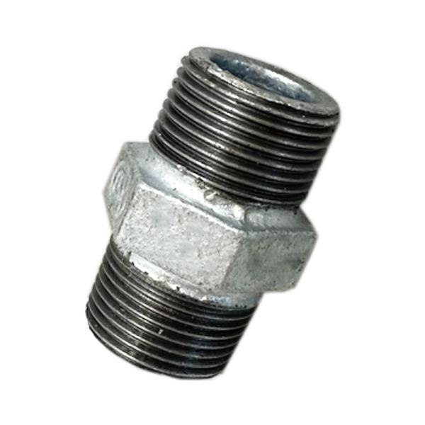 Male thread water plumbing galvanized pipe connect equal hex pipe nipple