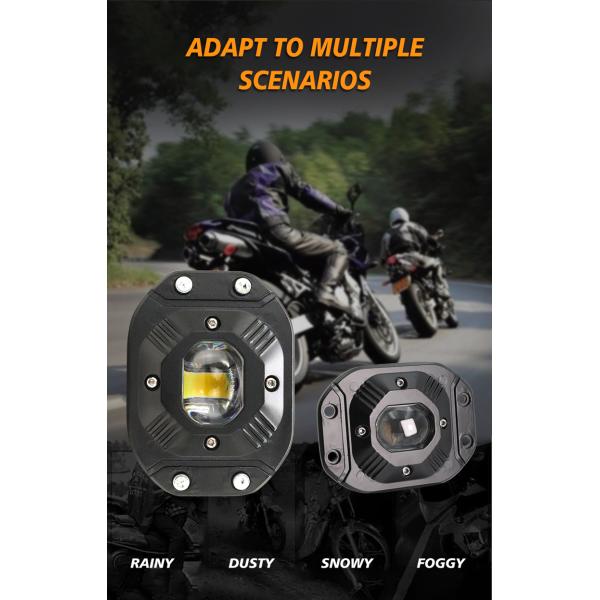 White Yellow Aluminum Black 24V Motorcycle Universal LED Headlight