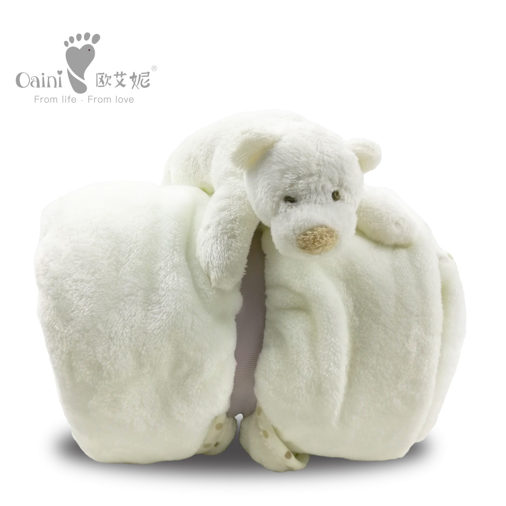 Комплект детского постельного белья 81 x 87 см Huggable мягкое одеяло белого медведя