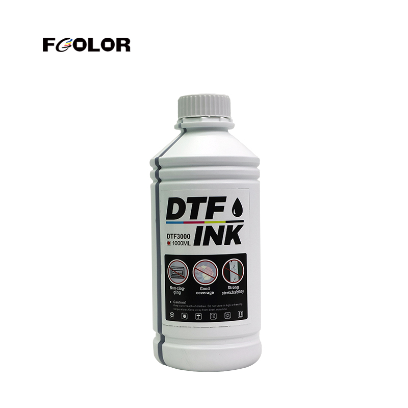 FCOLOR 1000ml High Quality Tinta Transfer Dtf White Ink No Sediment No Clogging Premium Dtf Ink for Xp600 I3200 L1800 ET8550