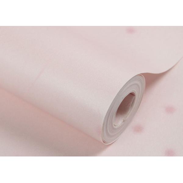 Eco - Friendly Light Pink Color Wallpaper For Children's Room Embossed Technology