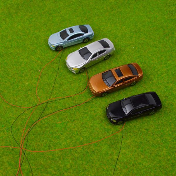 1:100 ABS plastic metal painted model car can be lighted  by transformer light car