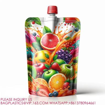 Beverage Milk Juice Bag Vertical Reusable Liquid Bag Packaging Sealed Storage Spout Bag
