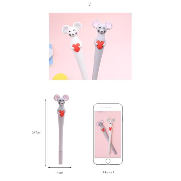 Creative Cartoon Little Mouse Silicone Gel Pen 0.5mm Needle Tube Neutral Pen