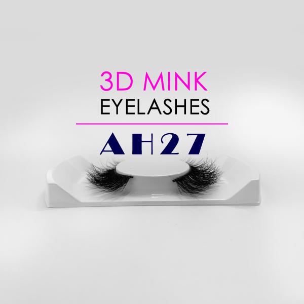 Real Siberian 17mm Mink Lashes , Multi Layered Type Black Mink Lashes