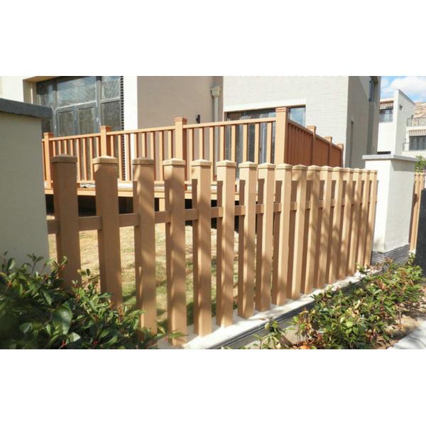 Durable Solid WPC Garden Fence , Eco-friendly Wood Plastic Composite Railing