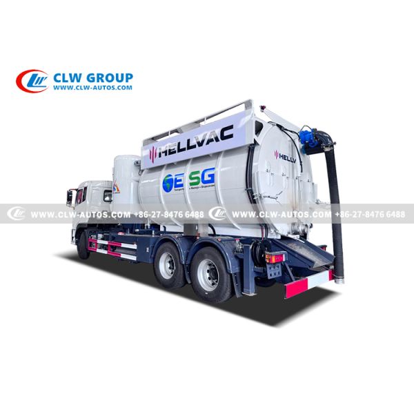 Dongfeng 6x4 Sand-Suction Truck with 12-15m³ Capacity, Cyclone Dust Collector & Two-Stage Overflow Protection