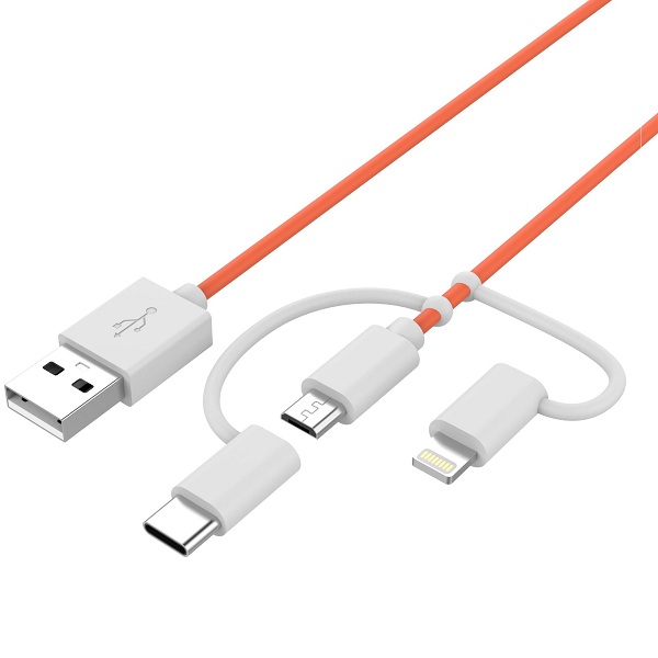 ROHS 3ft 10cm 3 In 1 USB Charging Cable