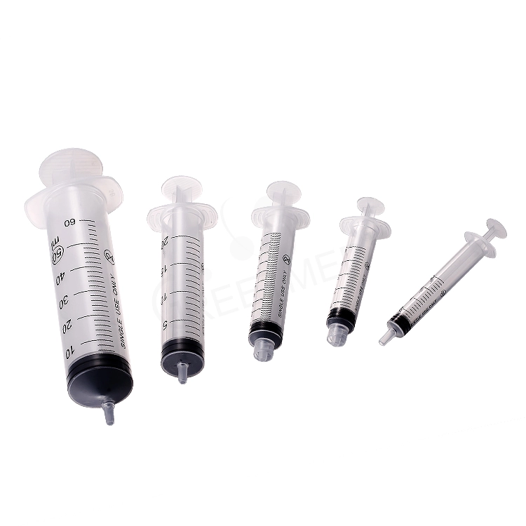 Disposable syringe with slip