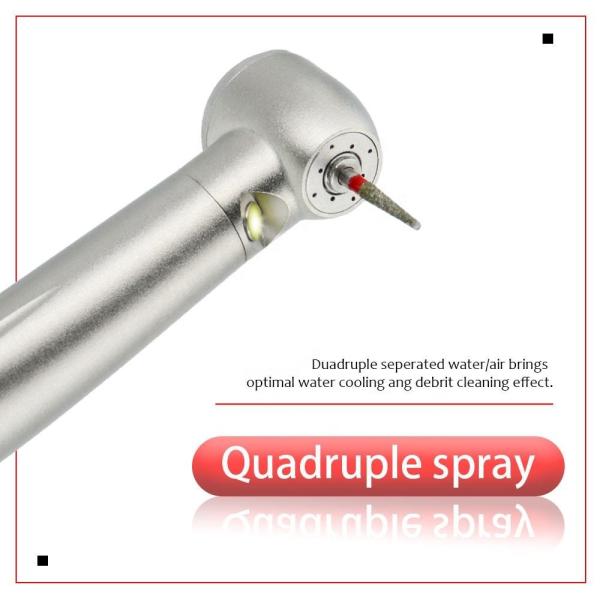 LED High Speed Hand Piece Quadruple Spray Air Turbine