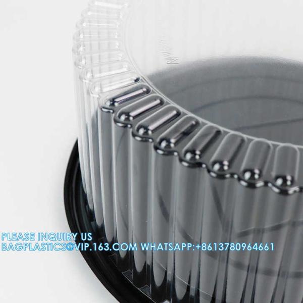 10-11 Plastic Disposable Cake Containers Carriers With Dome Lids And Cake Boards Cake Carriers For Transport