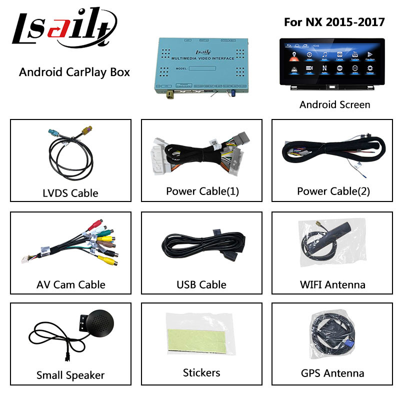 Lsailt 10,25-дюймовый автомобильный мультимедийный экран Carplay Auto Android для Lexus NX NX200T NX300 NX300h