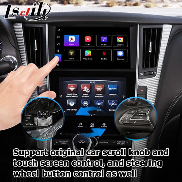Interfaz GPS CarPlay, interfaz de caja de navegación Android 13 de 8+128GB para Infiniti Q50 / Q60