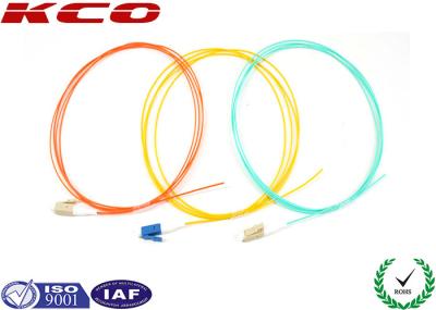 Cabo de remendo simples do LC LC OM3 tampa de PVC de 50/125 tranças da fibra ótica 10G