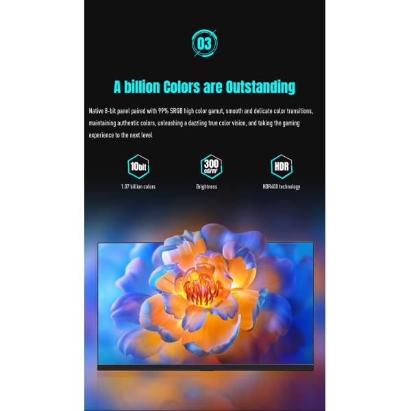 Pantalla plana 27 pulgadas Monitor de juegos Nano IPS 1K 2K 4K 300cd/M Brillo Luz azul