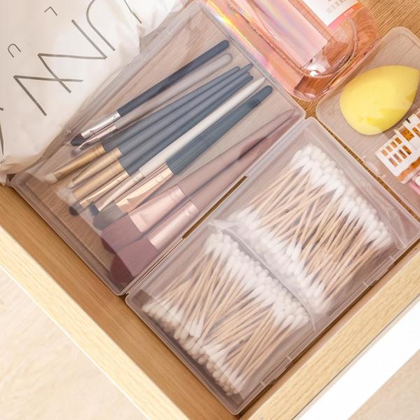 Organizer Storage Box, Rectangular Empty Mini Clear Plastic Organizer Storage Box Containers with Lids Small Items