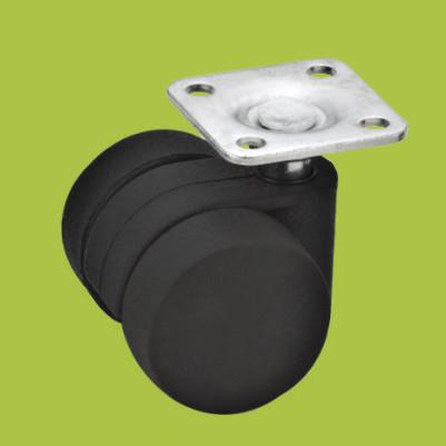 double wheels top plate casters ,PVC PA material caster wheel 30mm