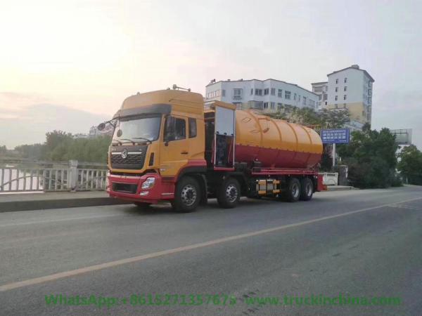 30ton Vacuum Sewer Sewage Cleaning Truck (Sewer Septic Tank High Pressure Combined Water Jetting WhatsApp:+8615271357675