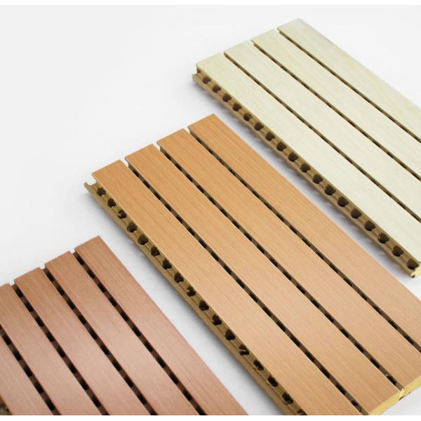 Seamless Ceiling Tile High Absorption Wooden Grooved Acoustic Panels Soundproofing Board