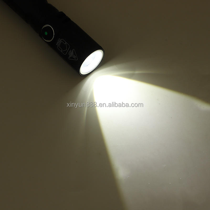 New Model High-Intensity LED White Laser Zoom Rechargeable Outdoor Emergency Light Mini Flashlight