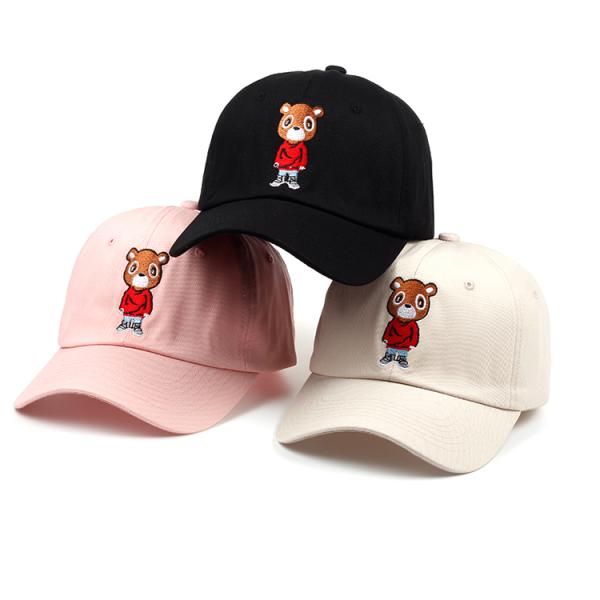 Спорт шляп детей 100% хлопок приспособленные покрывают простой логотип вышитый таможней