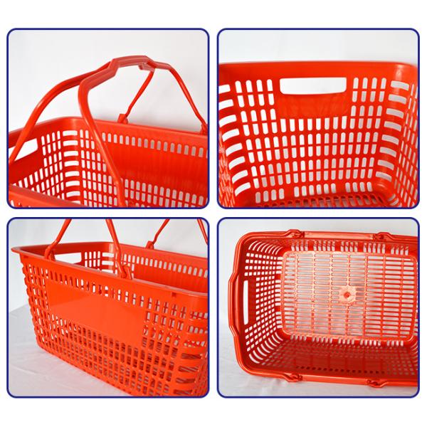 Красный цвет Супермаркет Покупка корзины грузоподъемного экологического пластика