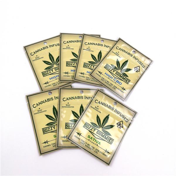 L'emballage de soudure à chaud de Cbd Gummies Mylar met en sac les blagues à tabac vides résistantes de preuve d'odeur