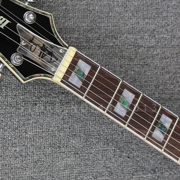 Custom Purple Gold Sliver Cracked Mirror ICEMAN Stanley Electric Guitar Abalone & Cream Body Binding Guitar