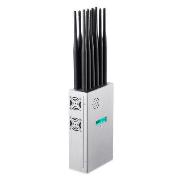 12 Antennas Multifunctional Mobile Phone Signal Jammer Blocking 2G 3G 4G 5G GPS L1 WIFI Lojack Signals