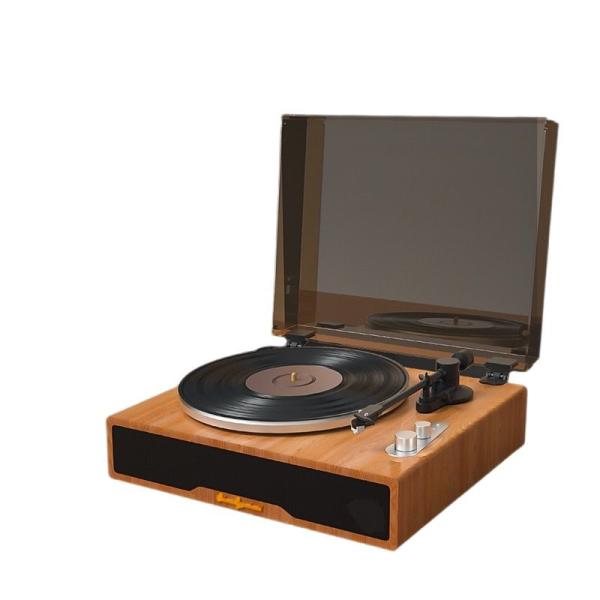 Vinyl Record Player Bluetooth Speaker Vintage Wooden Gramophone Bluetooth Speaker