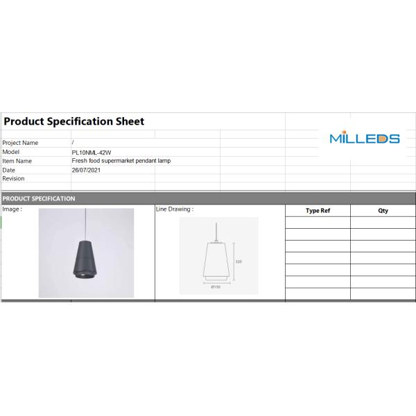 35W 42W fresh food supermarket LED pendant lamp Including adapter track Pendant Light Led Fresh Light