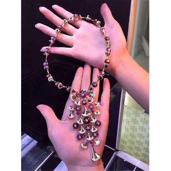 Real low price and high quality jewels B necklace 18k gold white gold yellow gold rose gold  diamond  necklace