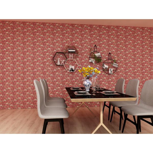 Workshop Retro 3D Grey Brick Wallpaper 0.17mm-0.30mm Thickness