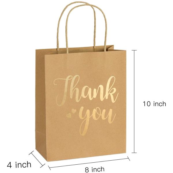100% Eco Friendly Takeaway Paper Bags Recycled Gift Bags Bulk With Reinforced Handle
